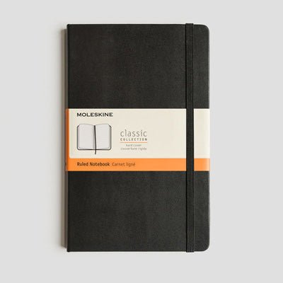 Moleskine Notebook - Classic Hard Cover Large Ruled Black - Happy Valley Moleskine Notebook