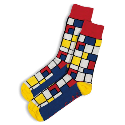 Otto & Spike Socks - Mondriano (Red / Blue)