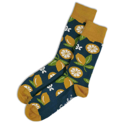 Otto & Spike Socks - Lemonade (Petrol)