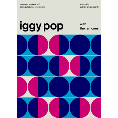 Print - Iggy Pop - Happy Valley Mike Joyce Print