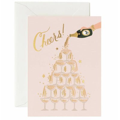 Rifle Paper Co. Card - Cheers Champagne Tower - Happy Valley Rifle Paper Co. Card