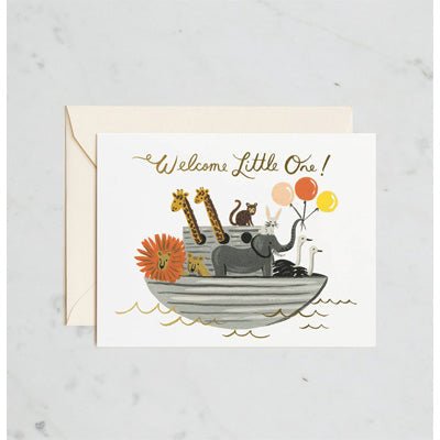 Rifle Paper Co Card - Welcome Little One (Noah's Ark) - Happy Valley Rifle Paper Co. Card