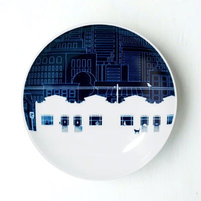 Skimming Stones Porcelain Plate - Inner City - Happy Valley Skimming Stones Porcelain Plates