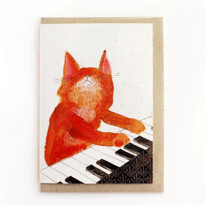 Surfing Sloth Card - Keyboard Cat - Happy Valley Surfing Sloth Card