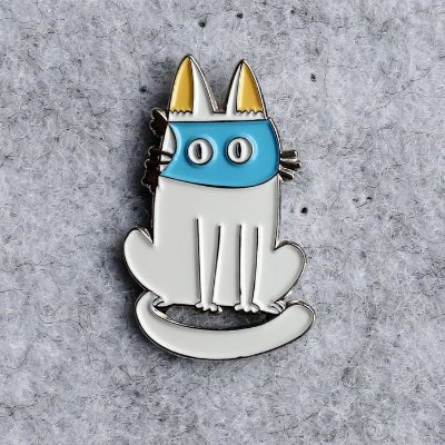 Surfing Sloth Pins - Masked Cat - Happy Valley Surfing Sloth Pins