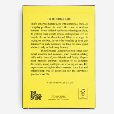 The School Of Life - Dilemmas Game Card Set - Happy Valley The School Of Life Card Set